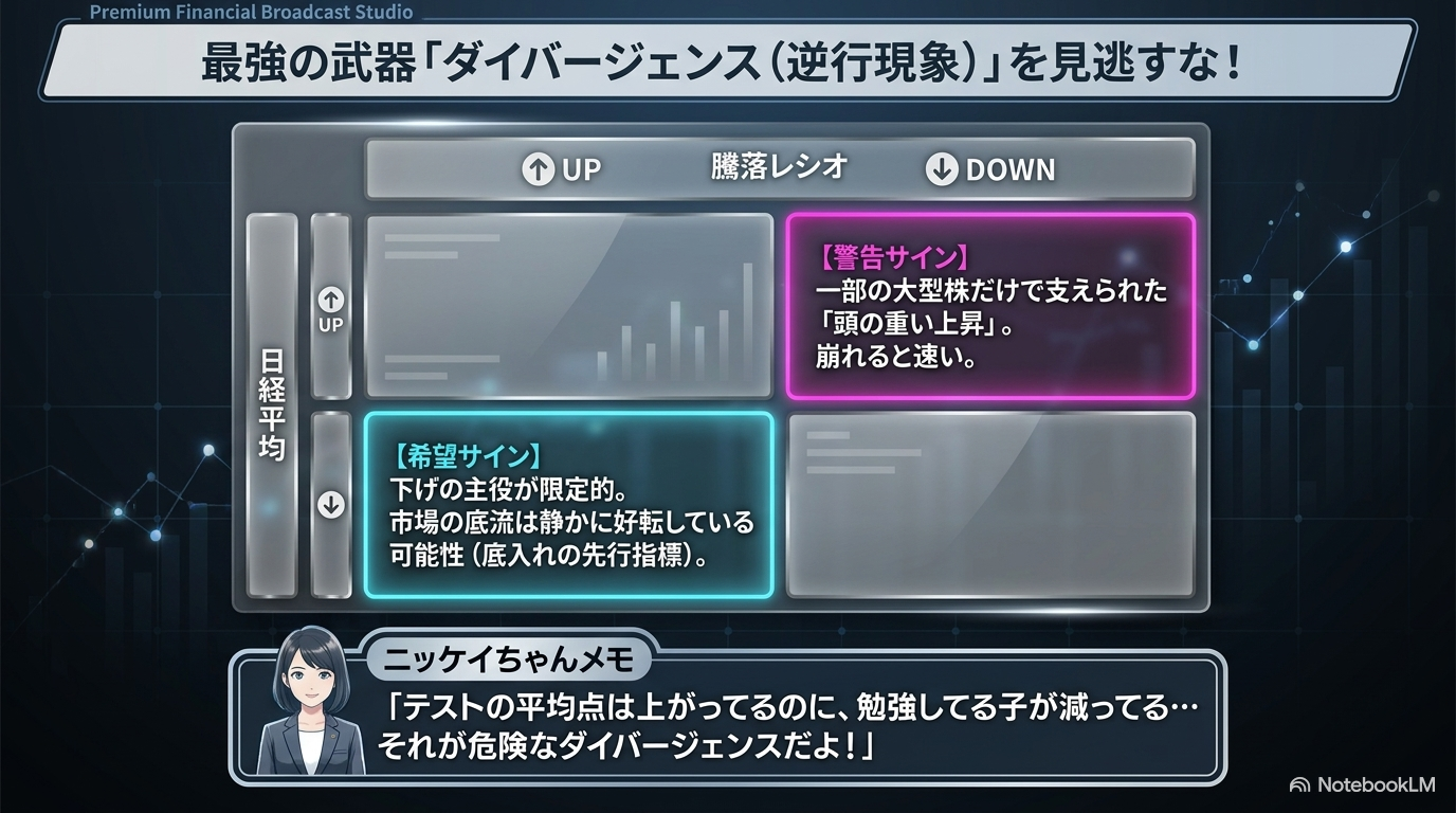 最強の武器ダイバージェンス (逆行現象) — 警告サインと希望サイン