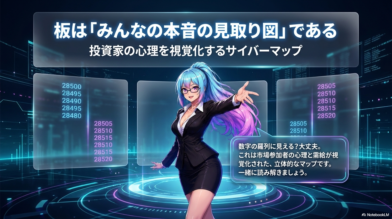 板は「みんなの本音の見取り図」— 投資家心理を視覚化するサイバーマップ