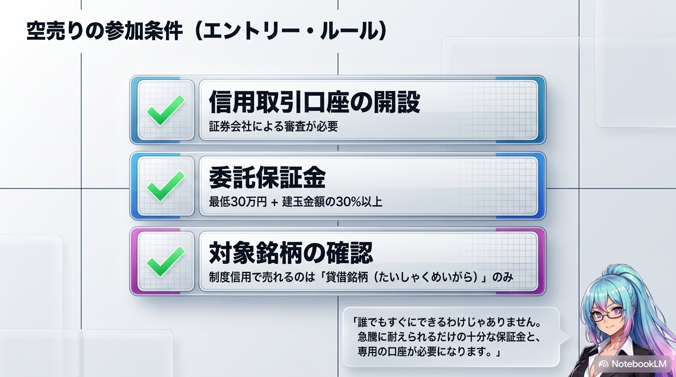 空売りの参加条件 エントリールール