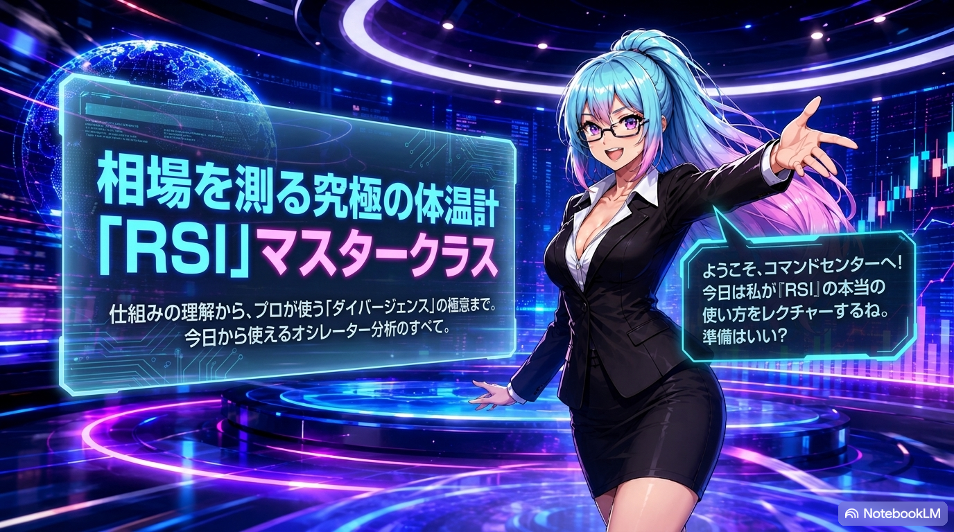 スライド①：カバー ― 相場を測る究極の体温計「RSI」マスタークラス