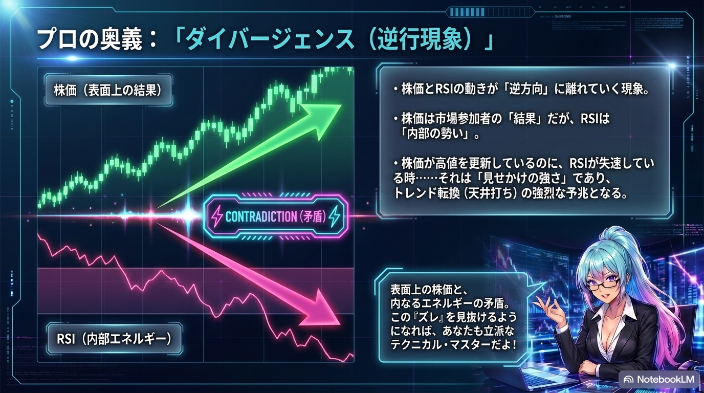 スライド⑦：ダイバージェンス・マトリクス ― ベア(弱気)=天井打ちの予兆／ブル(強気)=底打ちの予兆