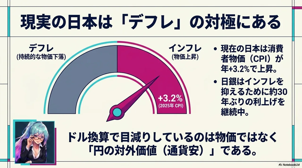 現実の日本はデフレの対極: CPI+3.2%で上昇中