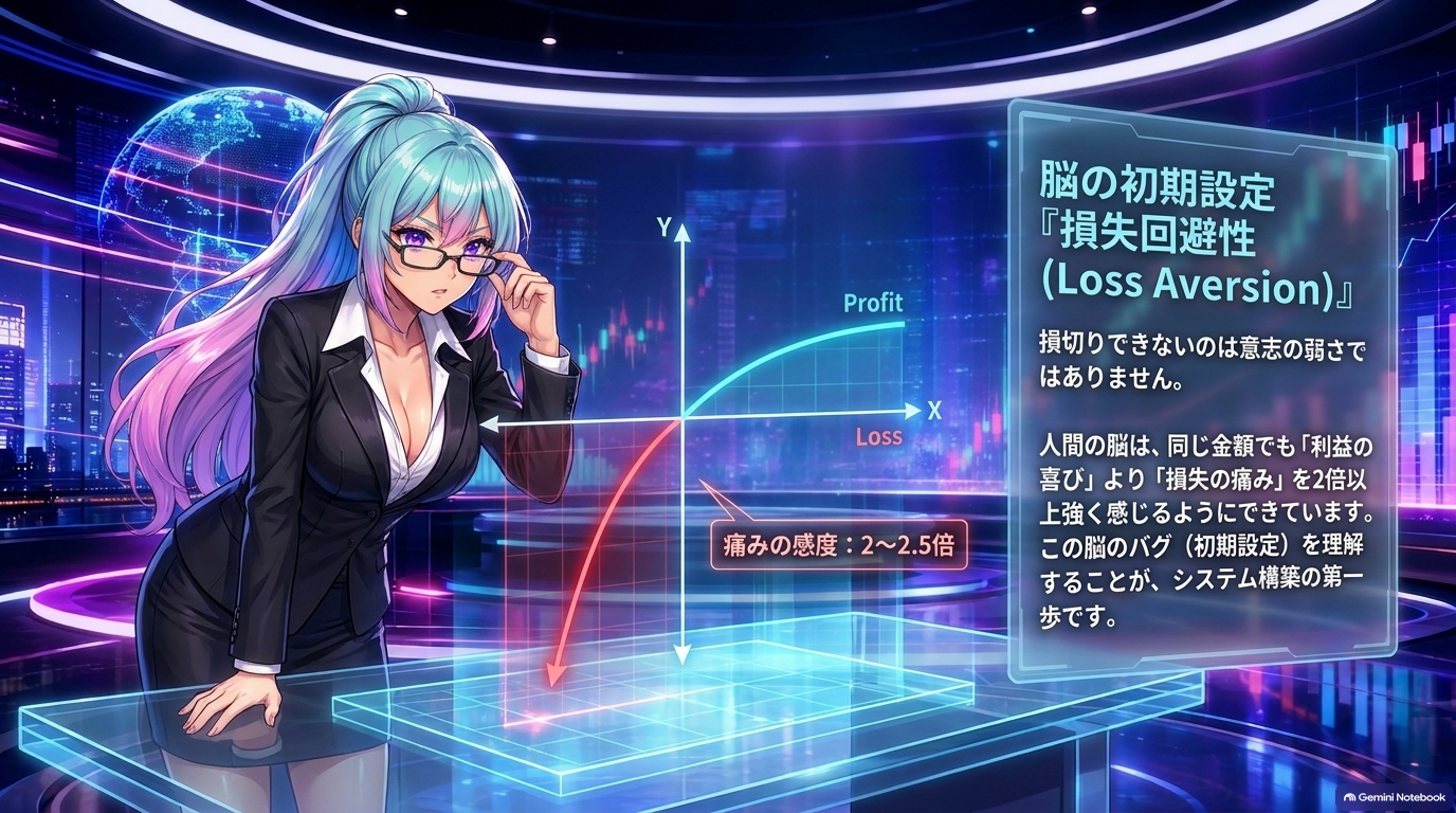 脳の初期設定「損失回避性（Loss Aversion）」：損失の痛みは利益の喜びの2〜2.5倍